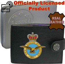 Portafoglio RAF stemma distintivo personalizzato pelle animale morbida RAF uomo regalo latta RFID