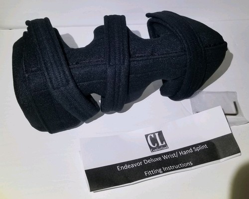 New! Comfortland Endeavor 31-500 Deluxe Wrist Hand Splint Brace Black - Picture 2 of 4