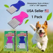 1PC Pet Comb Lice Flea Dirt Dust Remover Dog Comb Hair Grooming Stainless Steel