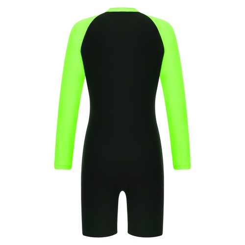 Kids Girls Zippered One-Piece Swimsuits Swimwwear Rash Guard Bathing Wetsuit - Picture 29 of 192
