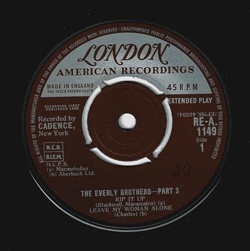 THE EVERLY BROTHERS The Everly Brothers No. 3 EP Vinyl Record 7 Inch London 1960 - Picture 2 of 6