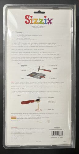 Ew Sizzix Paddle Punch Starter Kit #38-0867 Scrapbooking Tools Heart Star - Picture 2 of 2