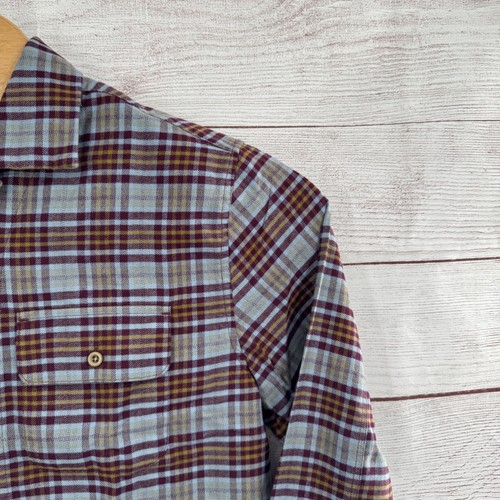 UNTUCKIT Verona Flannel Shirt Mens Medium Plaid Button Down Long Sleeve - Picture 3 of 10
