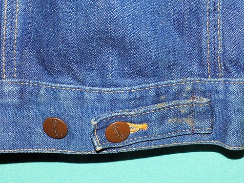 Exc! Vtg 70s WRANGLER NO FAULT SANFOR-SET DENIM VEST, 42"Ch, 38"W, Sz M - Bild 13 von 13