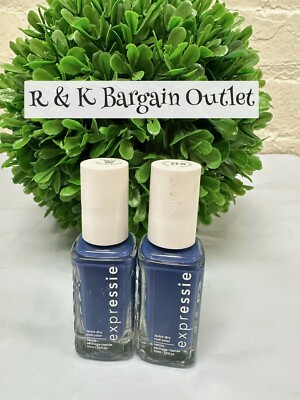 2 ~ Essie Expressie Quick Dry Nail Polish # 354 Left on Shred .33 Oz each Blue