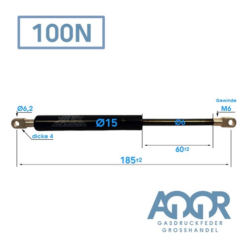 Sprężyna gazowa Amortyzator ciśnienia gazu Amortyzator M6 M8 M10 Długość 106mm-900mm | 100N-2500N - Zdjęcie 28 z 665