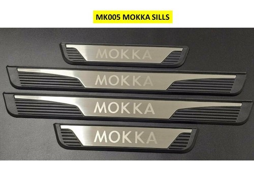 MOKKA DOOR SILL SCUFF PLATES LOGO ON ABS SUBSTRATE AFTERMARKET - MK005 - Picture 2 of 4