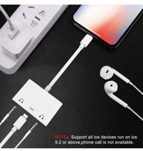 3 in 1 Dual 3.5mm Headphone Jack Adapter - Earphone Jack Audio & Charging - New - Picture 3 of 8
