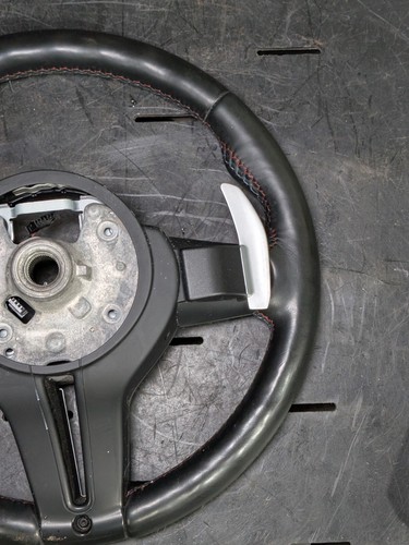 15-21 BMW F80 F82 F87 M2 M3 M4 STEERING WHEEL BLACK HEATED DCT w SHIFTERS ⚠️WORN - Picture 6 of 7
