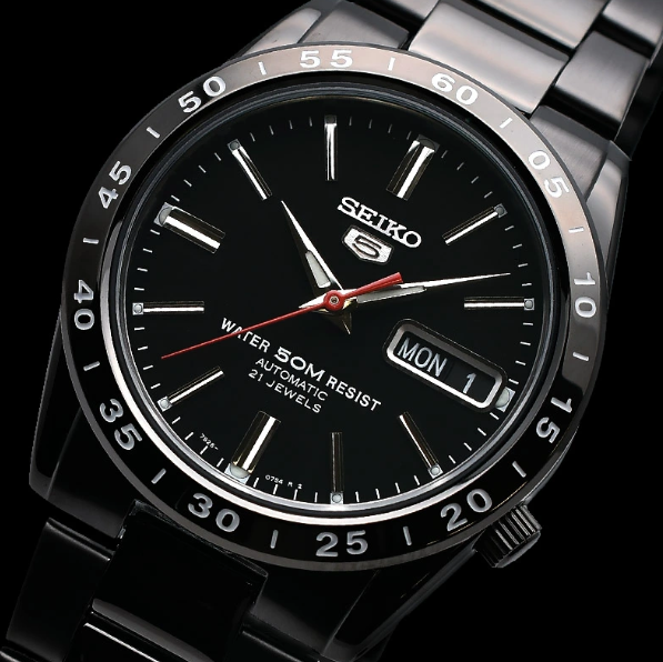 SEIKO 5 SNKE03K1 Black Automatic men wristwatch overseas model New