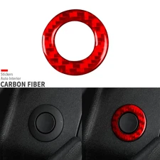 Red Carbon Fiber Interior Rear Trunk Switch Button Cover For Cadillac XTS 13-19