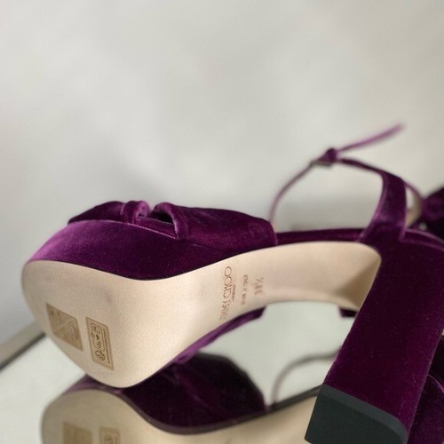 New Jimmy Choo Heloise Ankle-Strap Platform Sandals $975 38.5 - Picture 11 of 13