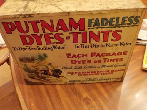 Putnam Fadeless Dyes Tints Advertising Store Display Monroe Chemical Company - Picture 4 of 12