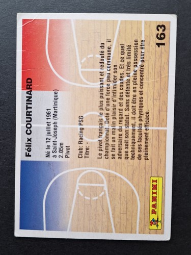 Félix Courtinard #164 Official Basketball Cards 1994 Panini France - Picture 2 of 2