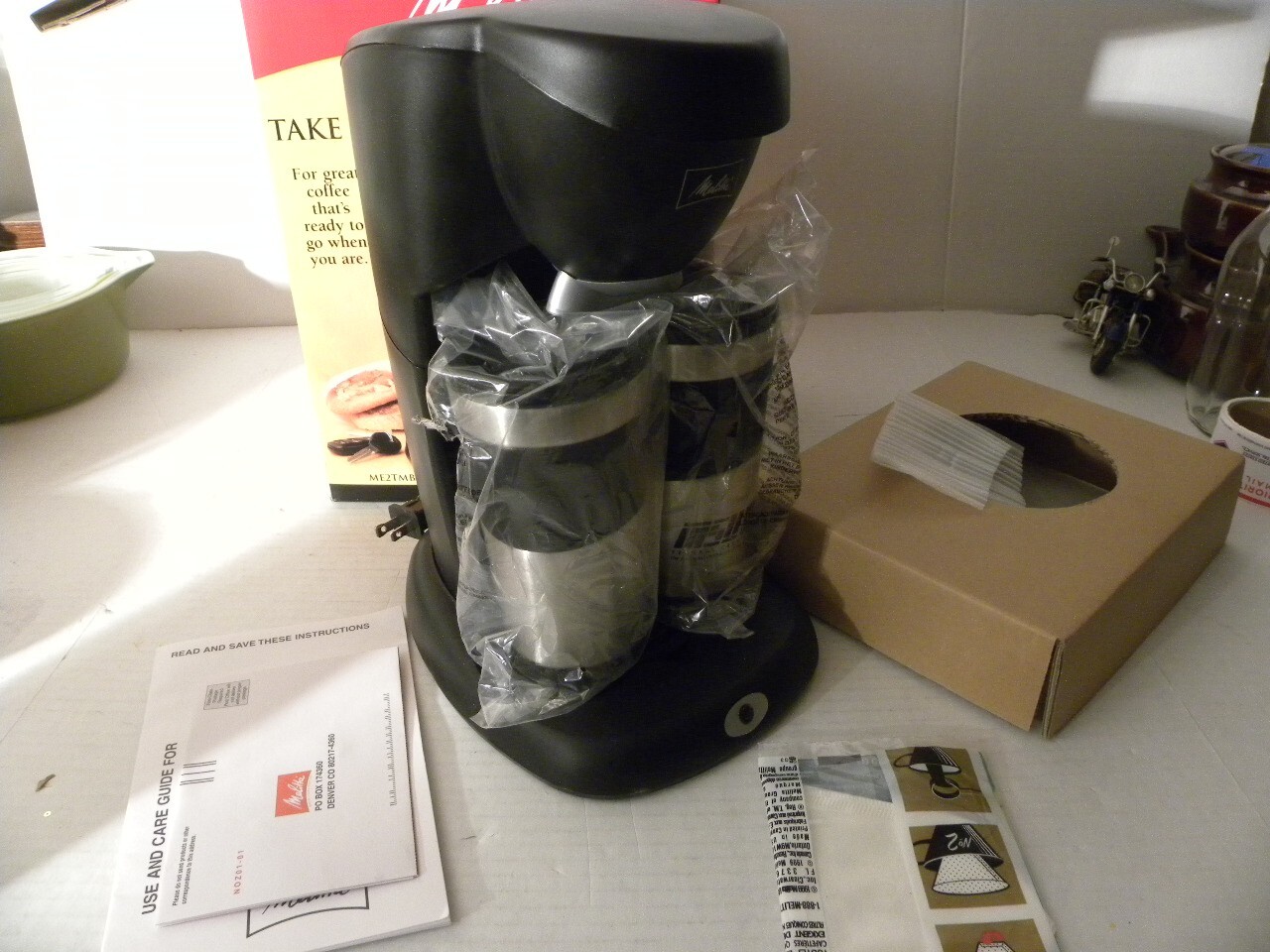 Melitta ME2TMB Dual Coffee Maker Take 2 Stainless Steel Travel Mug