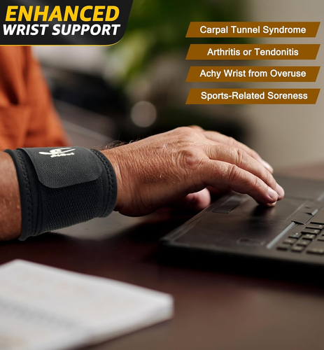 2 PACK Wrist Compression Strap and Wrist Brace Sport Wrist Support for Fitness, - Picture 6 of 12