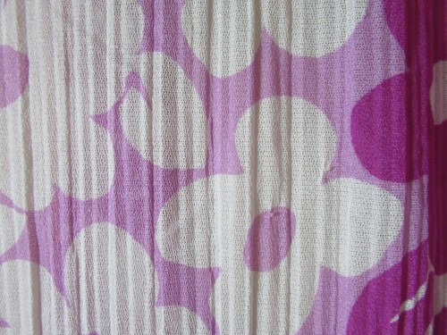 Vintage 1970s 60s Georgie Keyloun floral Maxi Dress O/S fits caftan micro pleat - Picture 7 of 9