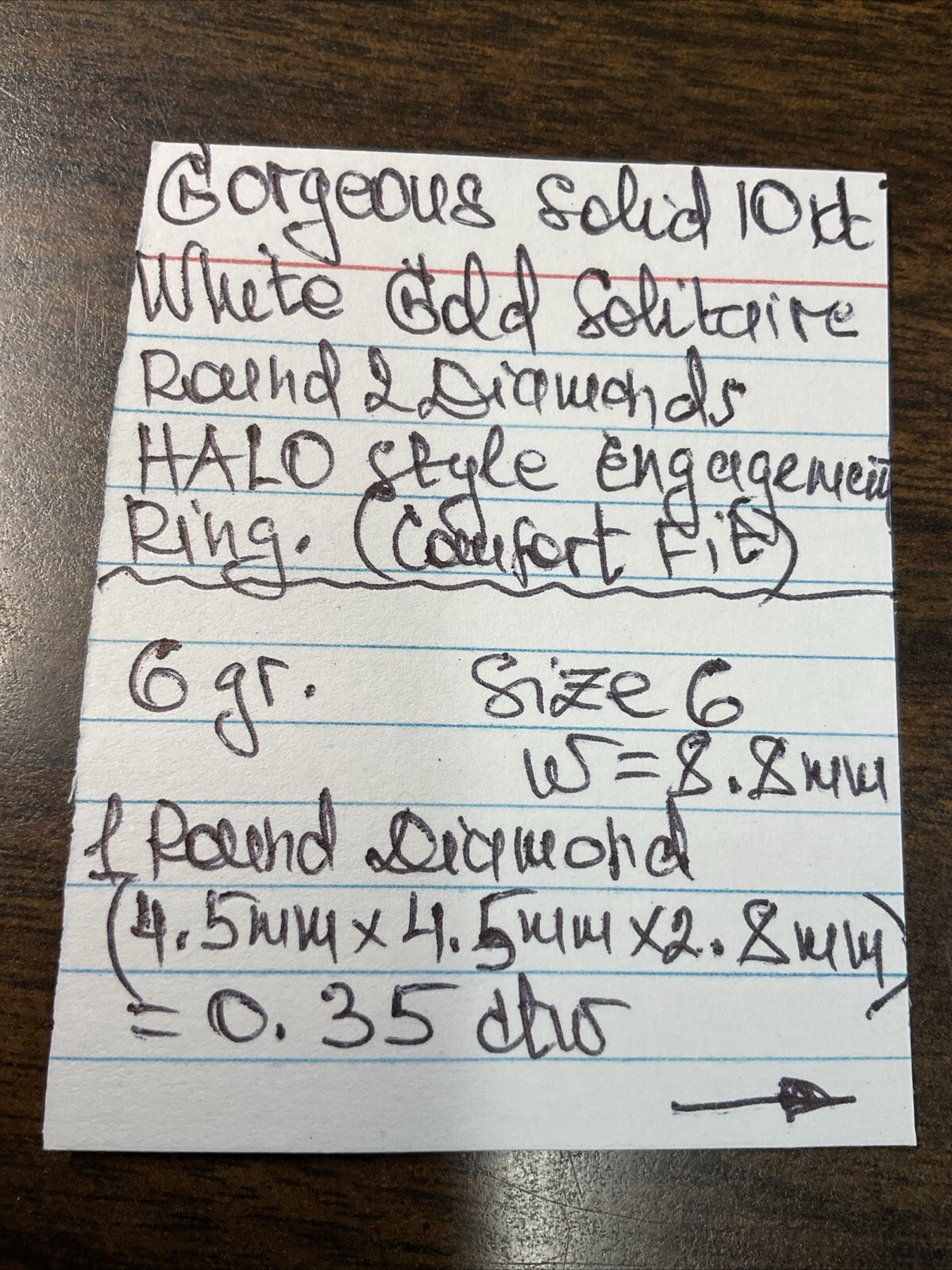 GORGEOUS Solid 10K White Gold Solitaire Round & D… - image 22