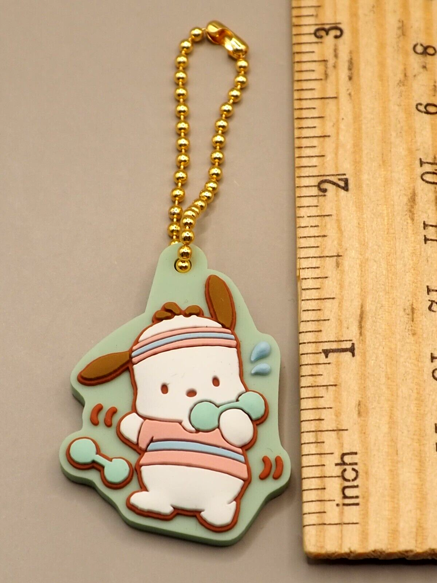 Pochacco Sanrio Characters Rubber Mascot Gummy Keychain Japan V175