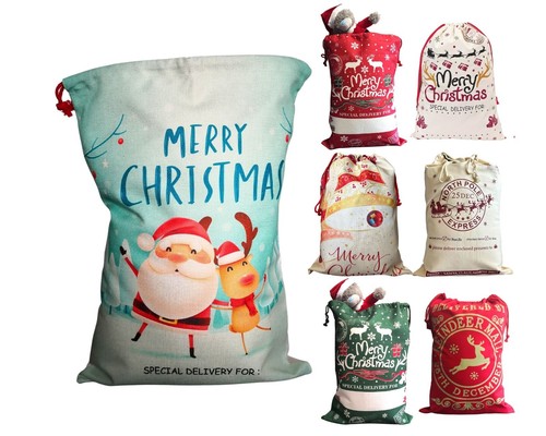 Extra Large Christmas Santa Sacks Reusable Xmas Toys Storage Gift Bag Stockings - Picture 47 of 65