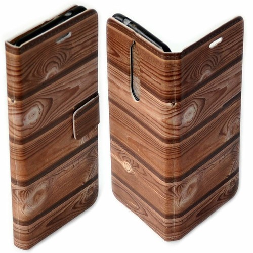 Cubierta billetera para teléfono móvil con patrón de madera estampado para Apple serie iPhone #1 - Imagen 9 de 10