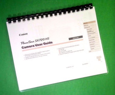 Owners Manual for Canon SX720HS Power Shot Camera 185 Pages W/Clear Covers