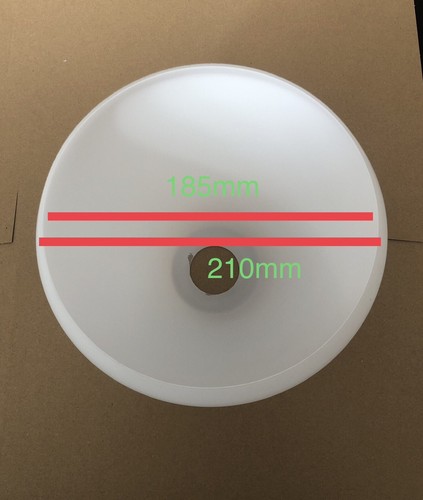 Lampenschirm E27 Ersatzglas Weiß mat Glocke Lampen Glas Ø210mm Höhe 150mm - Bild 7 von 9