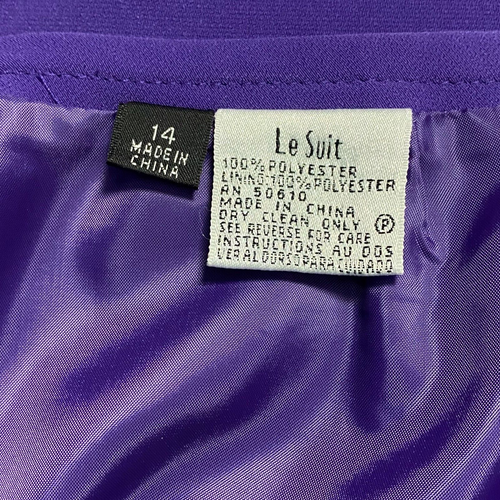 Le Suit Women Skirt A Line Back Split Suit Separate Purple 14 - Picture 5 of 5