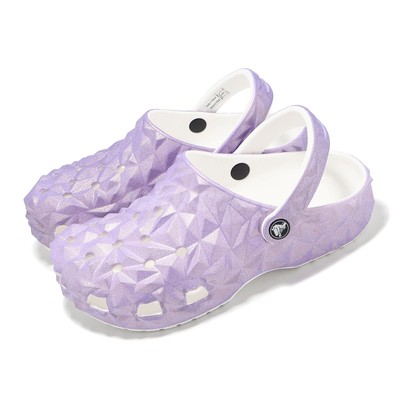 Crocs Classic Iridescent Geo Clog White Purple Men Unisex  display picture 3