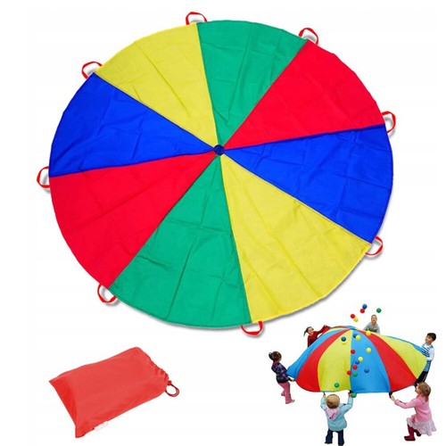 Kinder Spielen Im Freien Regenbogen Fallschirm Spiel Übung Sport Spielzeug 2M - Bild 22 von 23