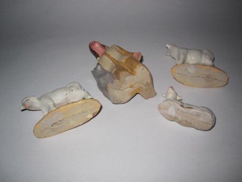 Figuras de pesebre pastor con perro y ovejas altura hasta 8 cm - Imagen 4 de 4