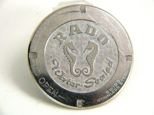 Vintage RADO Sea Horse Screw Down Stainless Steel Case Back-Ref #11744/1 - Spare - Picture 1 of 4