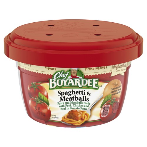 Chef Boyardee Spaghetti and Meatballs in Tomato Sauce, Microwave Food, 7.5 OZ... - Picture 2 of 9