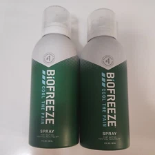 Biofreeze Pain Relief Spray 3 oz Classic 360° Aerosol Spray x2 Exp 2027+