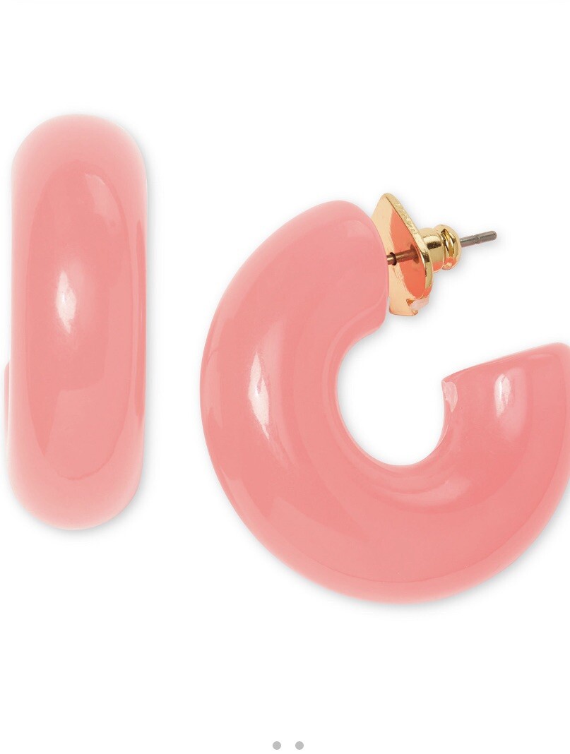 キャサリン $42 Kate Spade Pink Neon Hoop Earrings 1.64” Q311 | eBay