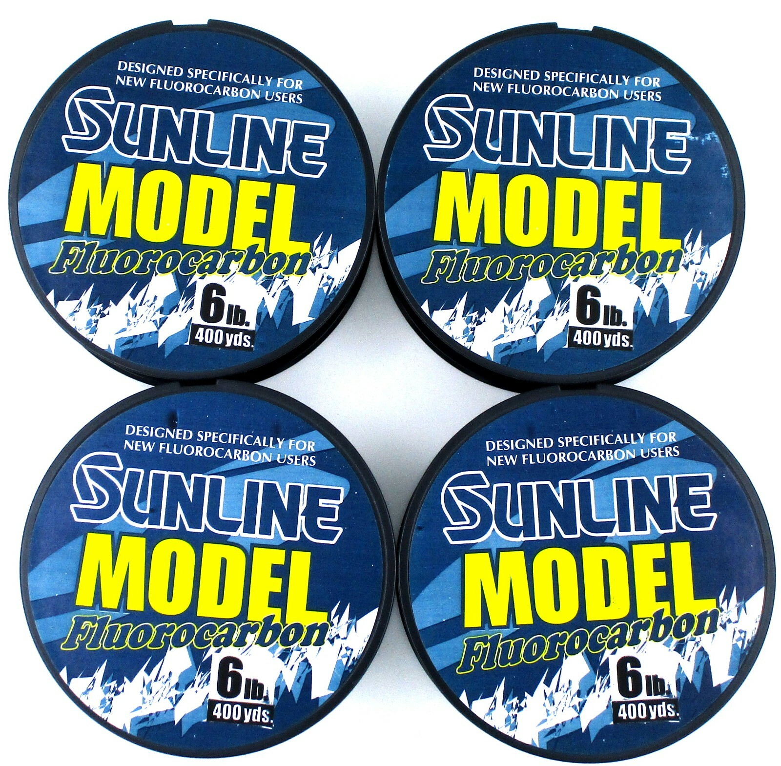 (4) Spools Sunline Model Fluorocarbon 6 Lb Line (400 Yds Per