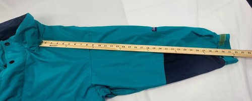 Vintage White Sierra Mens Teal Wind Breaker Size Large Jacket Coat - Picture 11 of 17