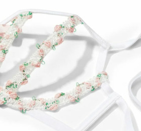 Victoria's Secret Dream Angels Secret-Garden Open-Cup Balconette Bra 3 pcs Set