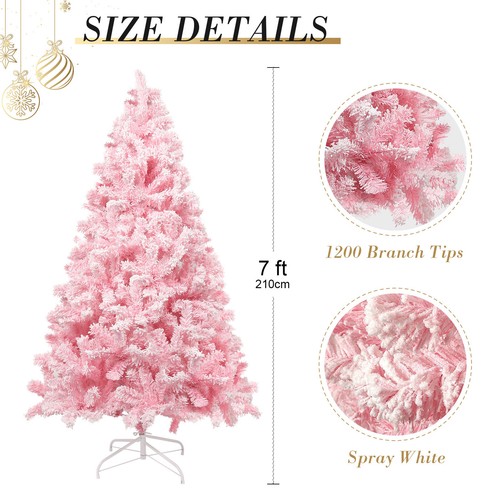 Künstlicher Weihnachtsbaum 150 180 210 cm Christbaum Tannenbaum Schnee Grün LED - Bild 73 von 190