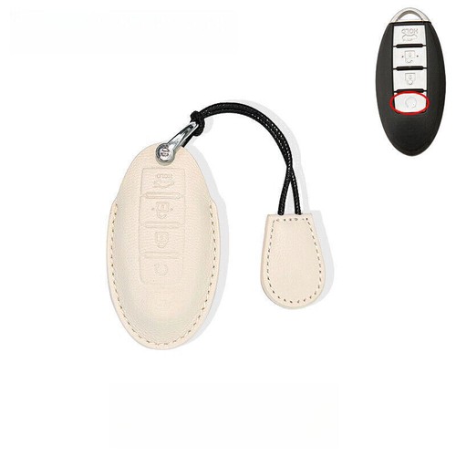 Genuine Leather Car Key Case Cover For Nissan Altima Maxima Murano Pathfinder - Picture 5 of 10