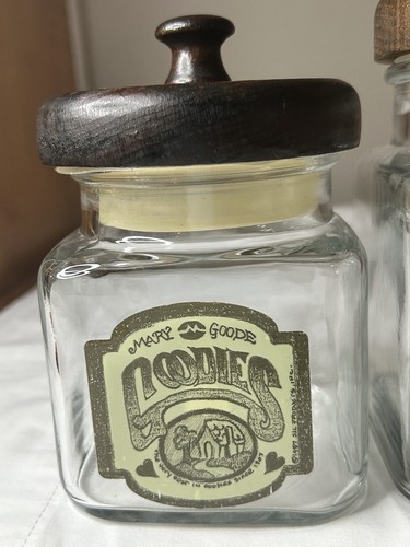 1987 Boswell's Süßigkeitenglas Kanisterglas SJL Produkte Anker Hocking Vintage Holz - Bild 2 von 13