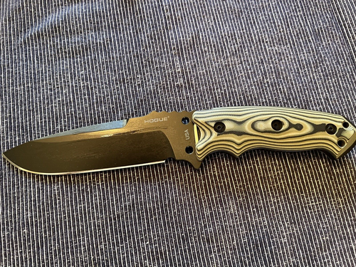 NEW in Box - 5.5” Fixed Blade G10 Black Knife Cerakote -Green - Hogue (EX-F01) - Picture 11 of 15