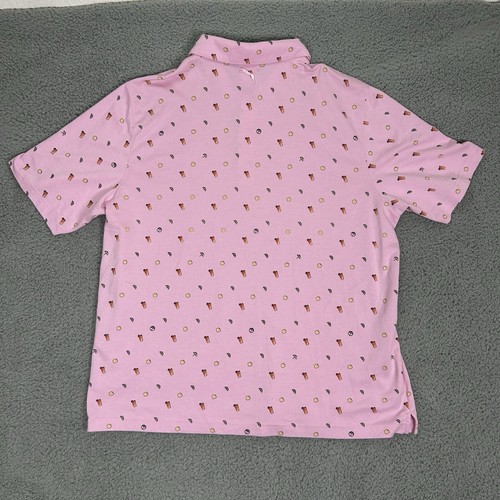 Polo Puma Arnold Palmer Cloudspun Contender uomo XXL rosa limoni tè freddo - Foto 5 di 5