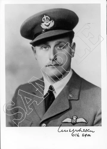 SPBB29 WWII WW2 RAF Battle of Britain spitfire pilot WALKER signed photo