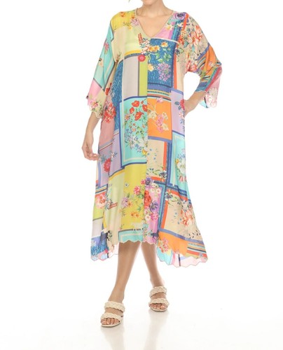 Johnny Was Stallion Cadence Seiden Maxikleid Boho Chic Gr. Large - Bild 5 von 5