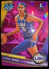 2023-24 Bowman University Chrome Pink Refractor - #49 Angel Reese (RC)