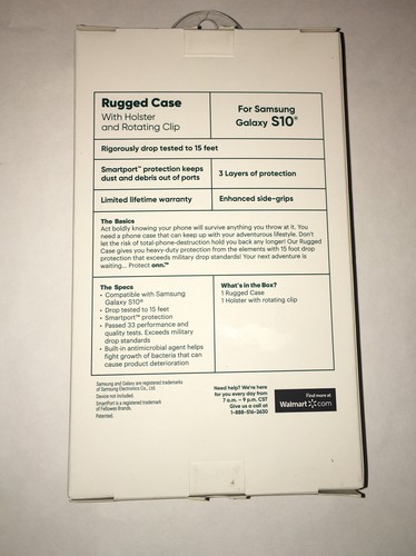 Samsung Galaxy S10 Rugged Case Schutzhülle Onn Holster und drehbarer Clip - Bild 4 von 5