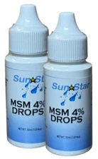 Sun Star Organics MSM Liquid Drops - 1 oz (2 PACK)