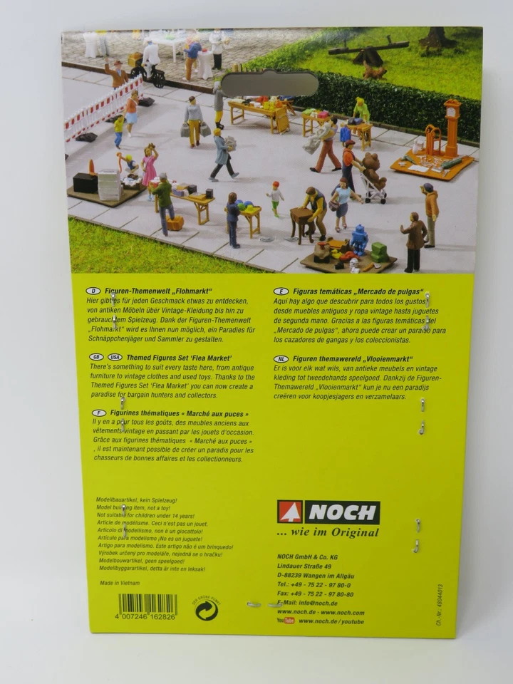 Noch HO 16282 Flea Market Scene Garage Sale People Antiques Themed Figure Set - Image 2 of 2