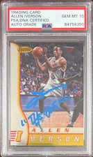 Allen Iverson auto inscribed RC Bowman's Best Philadelphia 76ers PSA Gem Mint 10